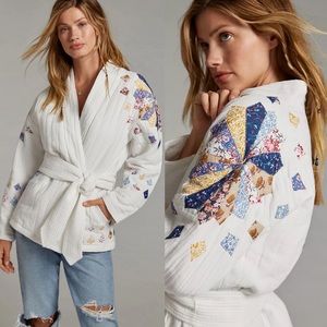 {Anthropologie} Quilted Patchwork Jacket XS